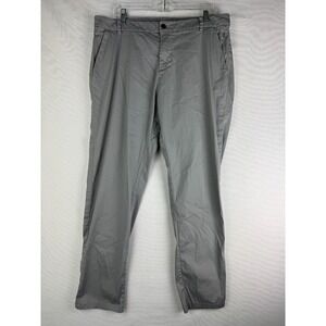 Lululemon Comission Pants‎ Mens 36 Gray Chino Pockets Athelisure Yoga Flat Front
